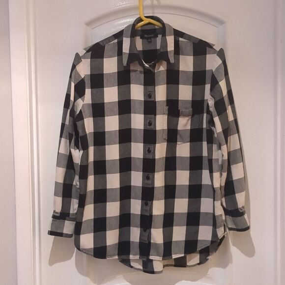Madewell Shirt XS Slim Ex-Boyfriend Top Buffalo Check - Picture 5 of 8
